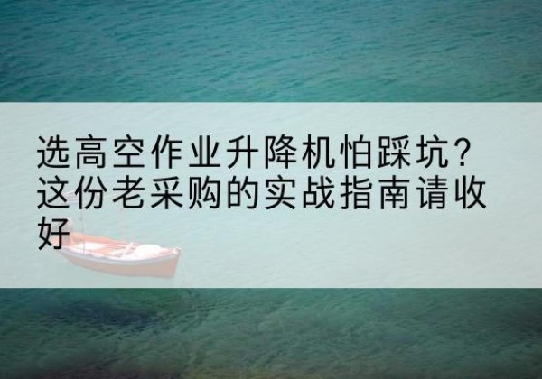 任城高空作业升降机厂家推荐-选高空作业升降机怕踩坑？这份老采购的实战指南请收好